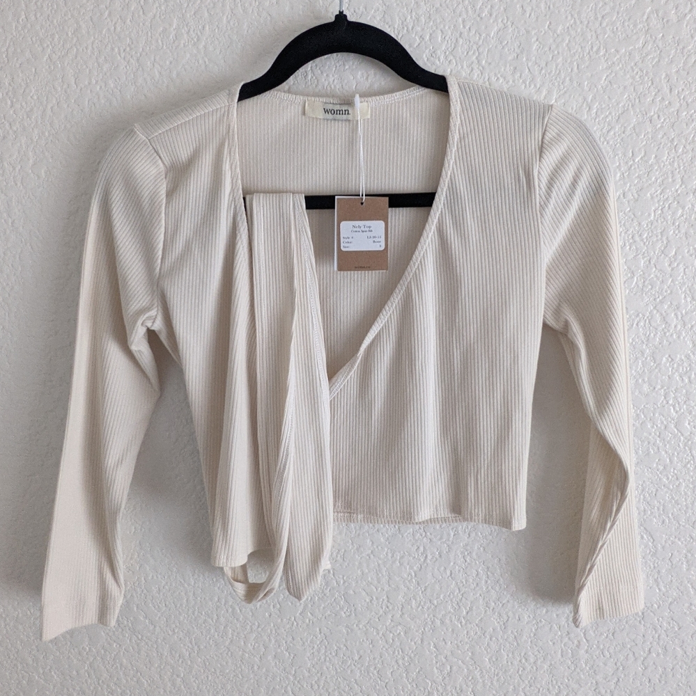 Limited Edition Womn Nely Wrap Top in Bone